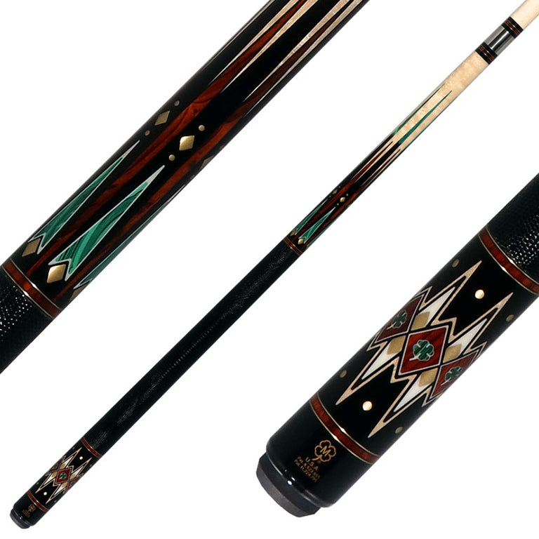 McDermott MCD50 50th Anniversary Series Pool Cue -Birdseye Maple with Ebony, Cocobolo, and Malachite Points Cue with i2 Shaft and Commemorative 1x1 Case