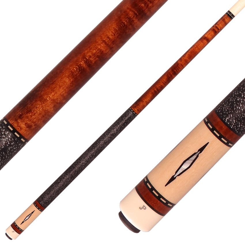 J Pechauer JP03T JP T Series Pool Cue - Chestnut-Stained Maple with Linen Wrap