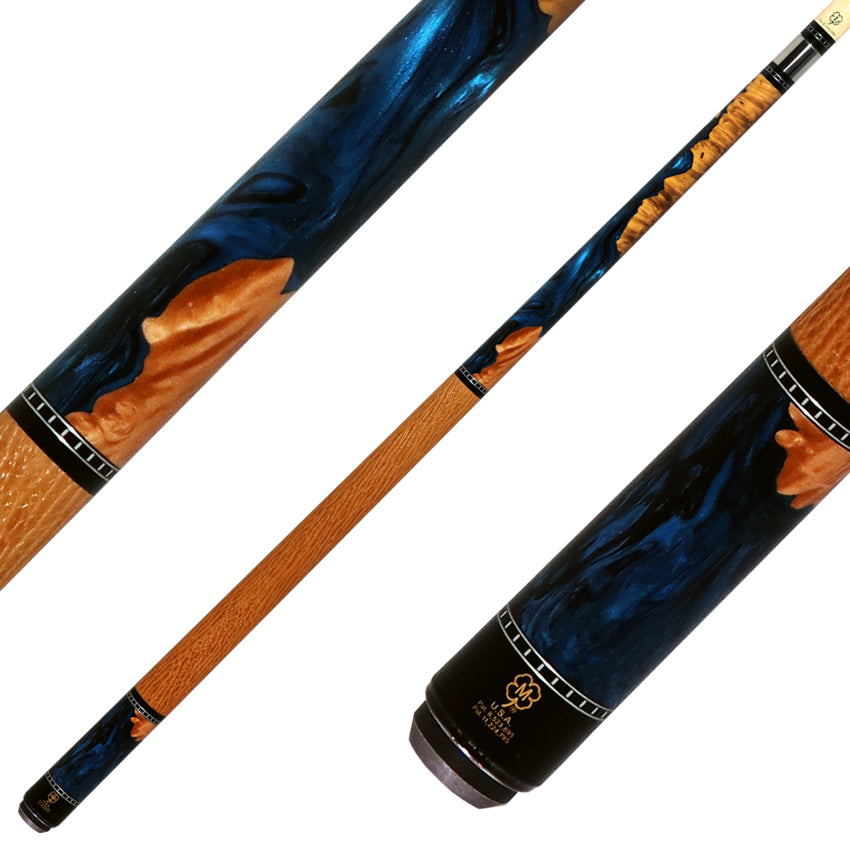 McDermott H1452 H-Series Pool Cue - Deep Sea ShokWood with Sharkskin Wrap