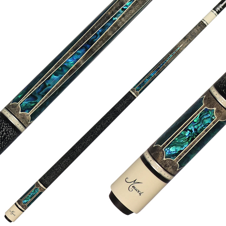 Meucci 2020 Cue - Grey - Blue Pearl - Black/White Wrap - Carbon Shaft