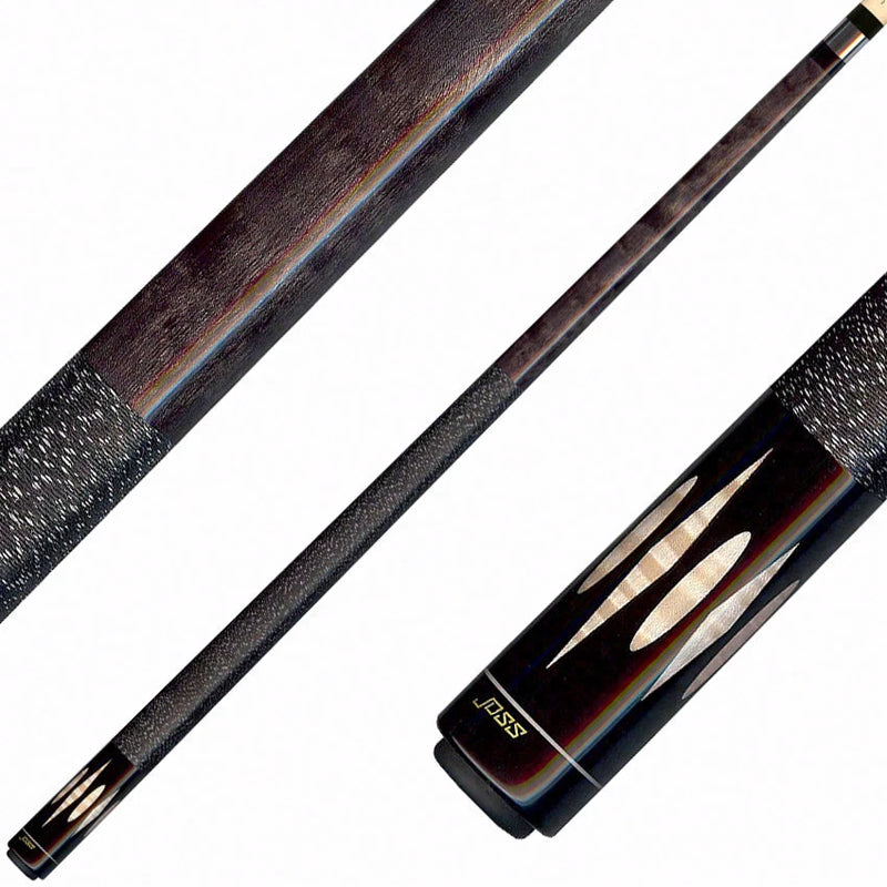 Joss Black-Stained Maple with Natural Curly Inlays Pool Cue - JC20-24