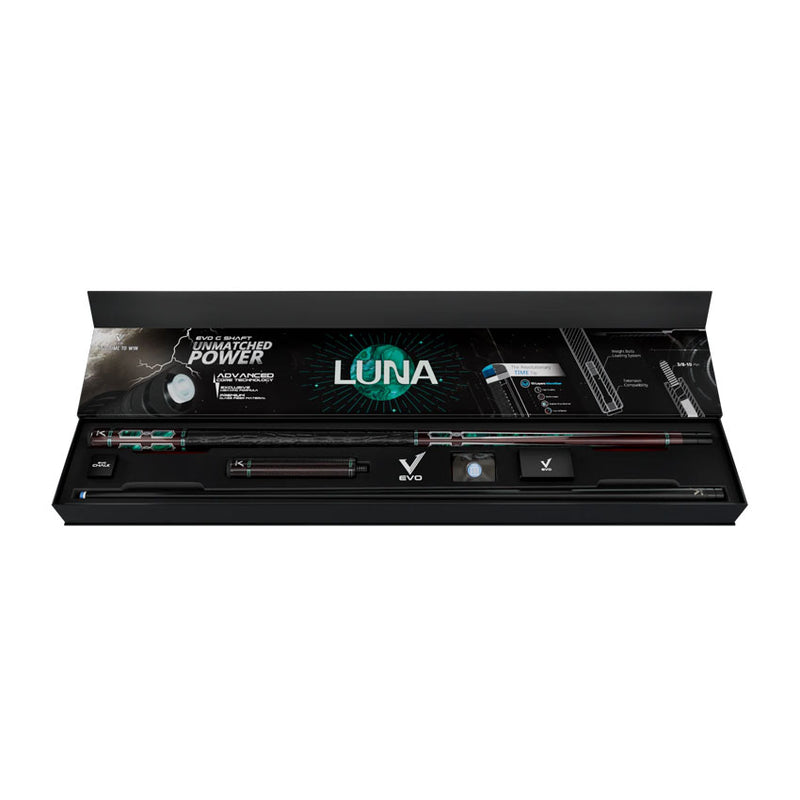 EVO Luna Malachite Eclipse Leather Wrap Pool Cue Maxbing Edition