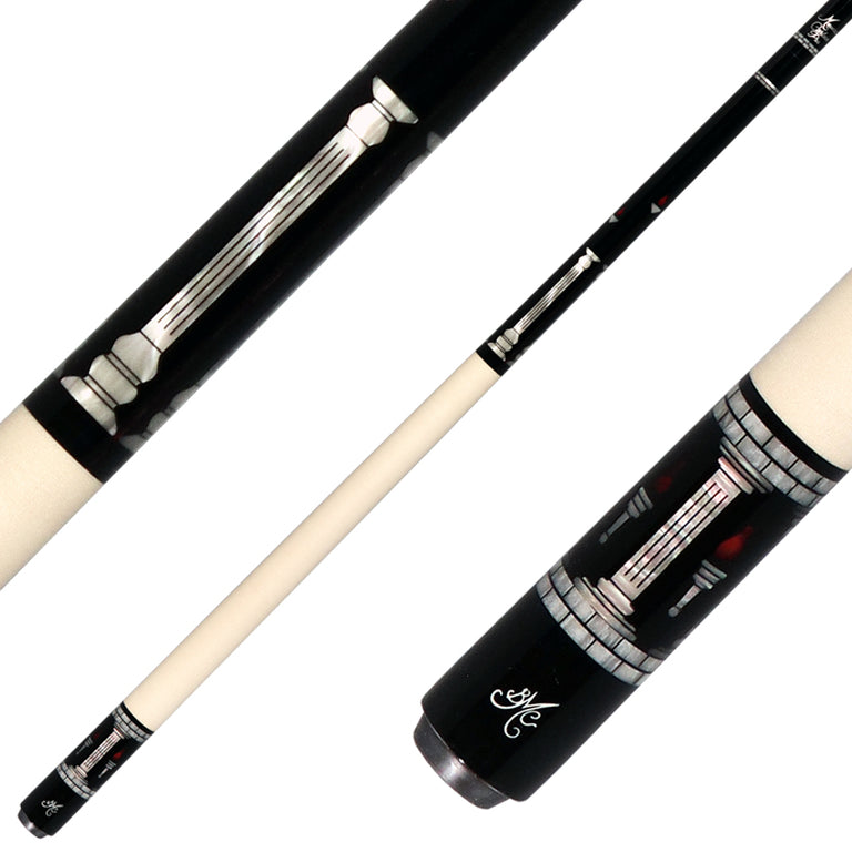 Meucci Designer Series PEARLTWHC Pool Cue - Pearl Torch White Wrap with Carbon Shaft