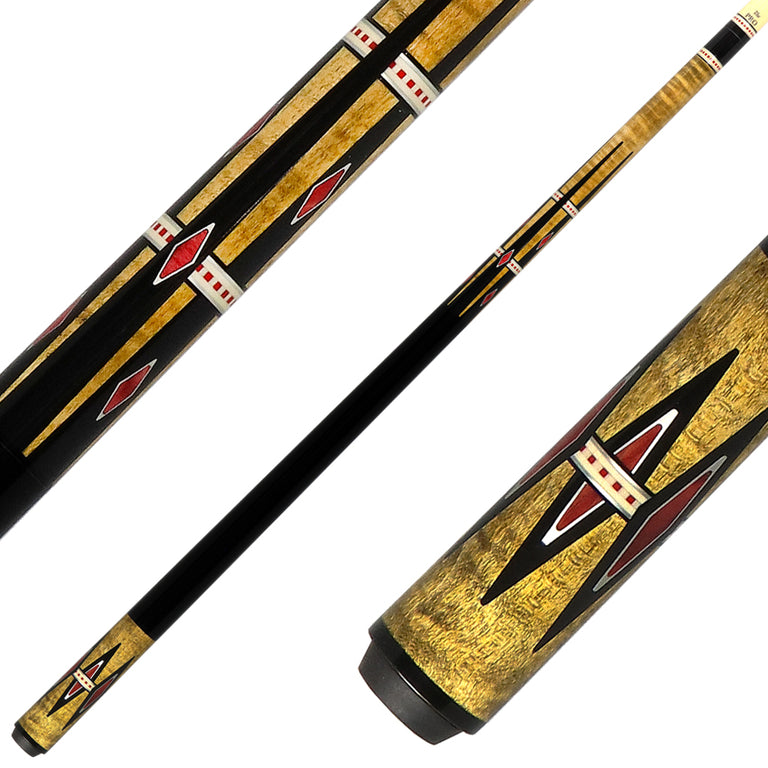 Meucci Century Series 2105NATNBBKP Pool Cue - 21st Century 5 Natural - No Bands - Black Wrap with Pro Shaft