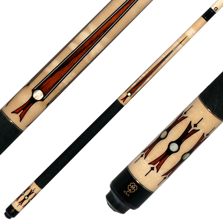 McDermott MCD50E 50th Anniversary Series Pool Cue - Birdseye Maple and Cocobolo Points with G-Core Shaft and Commemorative 1x1 Case