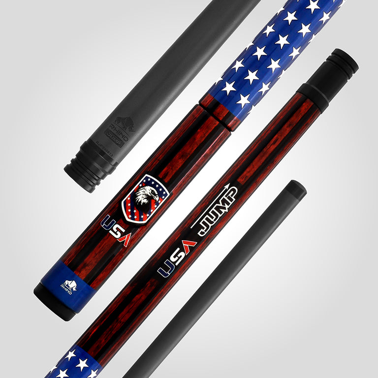 Rhino RCJMPVOYUSA Voyager Series Carbon Jump Cue - USA Flag