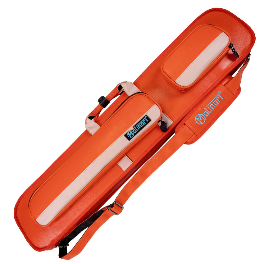 Molinari Classic Butterfly 3x6 Soft Cue Case - Orange / Light Pink