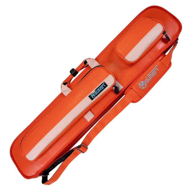 Molinari Classic Butterfly 3x6 Soft Cue Case - Orange / Light Pink