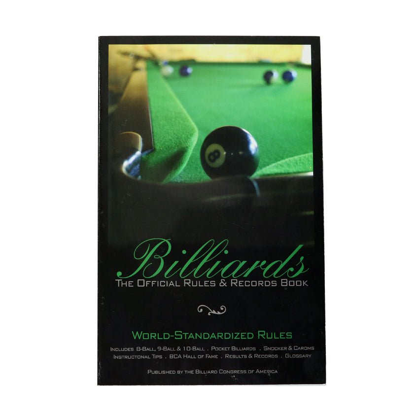 BCA 2008/2009 Rules and Records Book - Green/ Black | Ozone Billiards