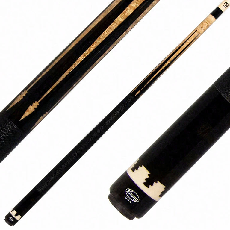 Viking Two-Feather Coyote Pool Cue with Vikore Shaft - SG-TF-CT2 New Design