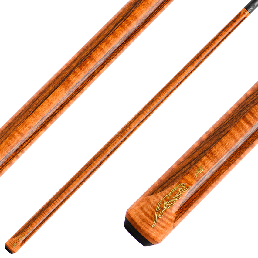 Predator P3 Aura Golden Curly Maple and Bocote No Wrap Pool Cue - Uni-