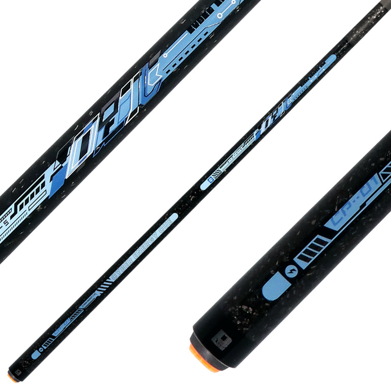 Little Monster Cyber Energy Blue No Wrap Break/Jump Cue with Carbon Fiber Shaft