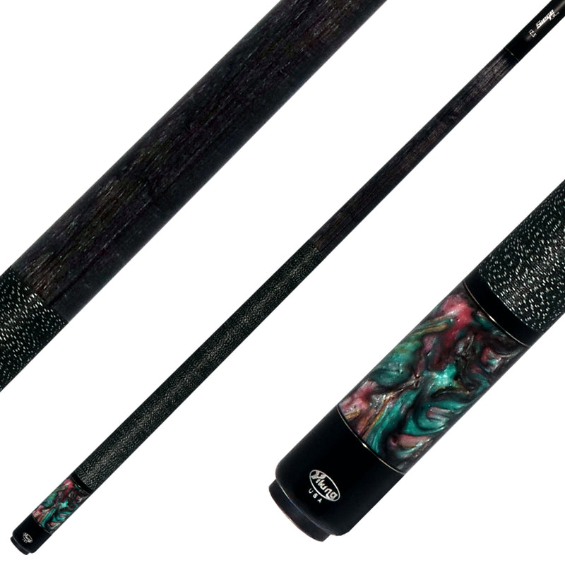 Viking Bedlam Series Smoke-Stained Maple with Galaxy Shimmer Pearl Play Cue with 12.5mm Siege Carbon Fiber Shaft