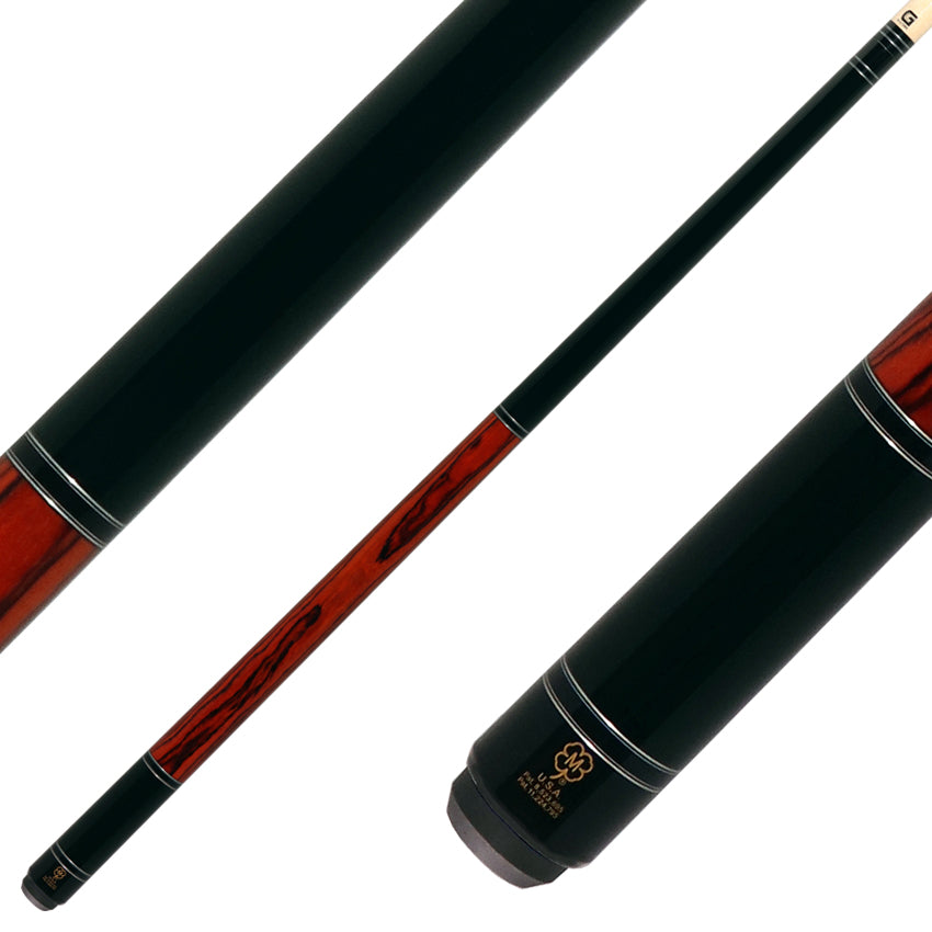 McDermott H552 H-Series No Wrap Pool Cue - Black with Cocobolo