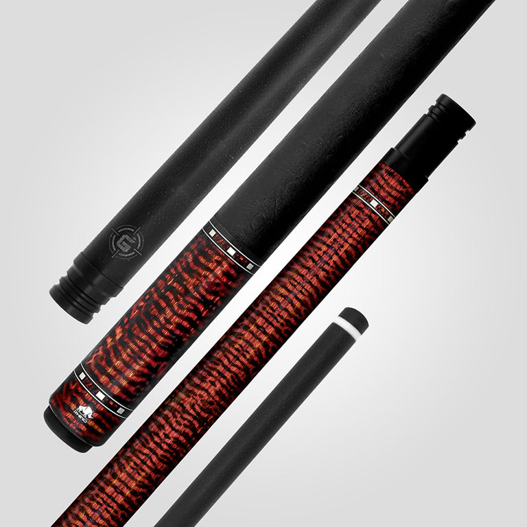 Rhino RCGWSWLW G-W Series Pool Stick - Snakewood with Ostrich Leather Wrap