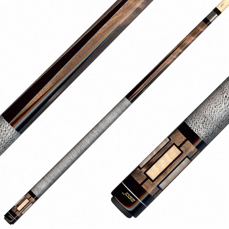 Joss Walnut Stained Maple with 6 Black Points Pool Cue - JC20-70