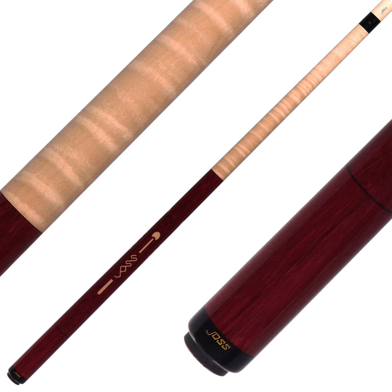 Joss Curly Maple with Purpleheart No Wrap Pool Cue - JC2450