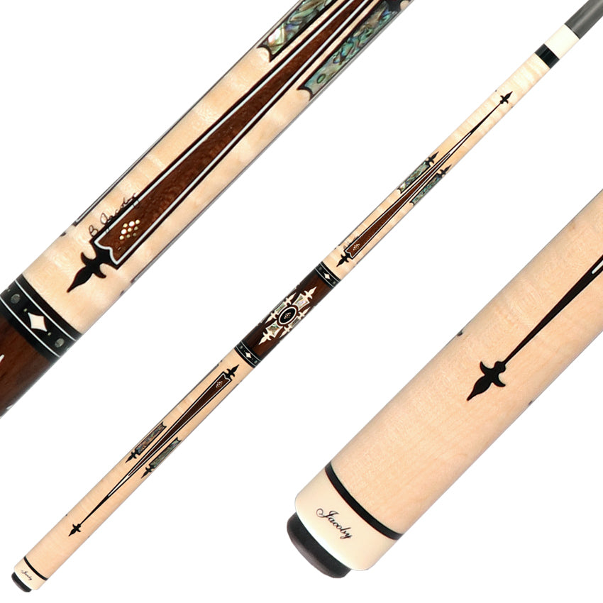 Jacoby Heritage Collection Maple with Ziricote Points and Abalone Inlays Pool Cue
