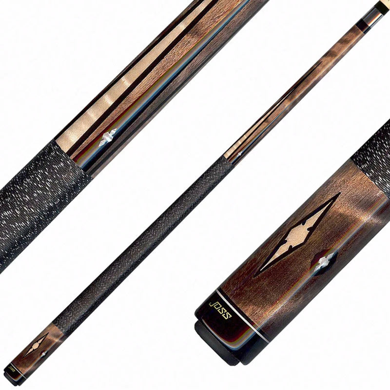 Joss Walnut-Stained Maple with Maple Points and Pearl Inlays Pool Cue - JC20-04