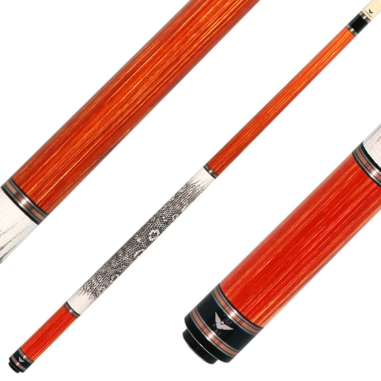 Cueroc CR-N06 Galaxy Pool Cue - Dymond Tulipwood with Ring-Tailed Lizard Wrap