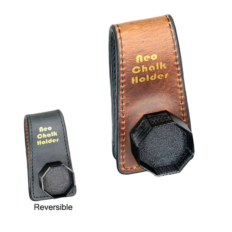 Dr. V's Octagon(Pure) Leather Chalk Holder - Brown/Black Reversible Leather Base with Black Holder
