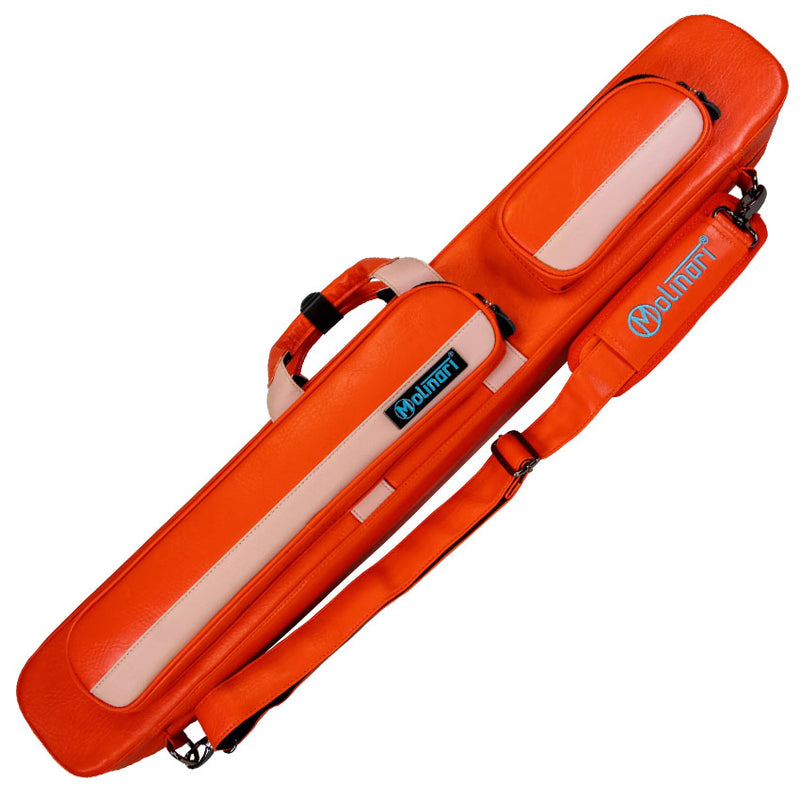 Molinari Flat Butterfly 2x4 Soft Cue Case - Orange / Light Pink