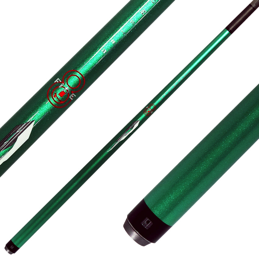 Little Monster LMBRK89NWGN 3K Green Break Cue with Carbon Fiber Shaft