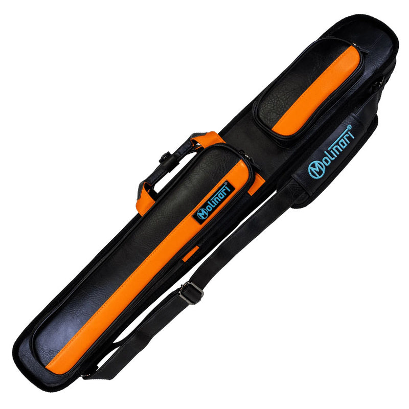 Molinari Classic Butterfly 2x4 Soft Cue Case - Black / Orange