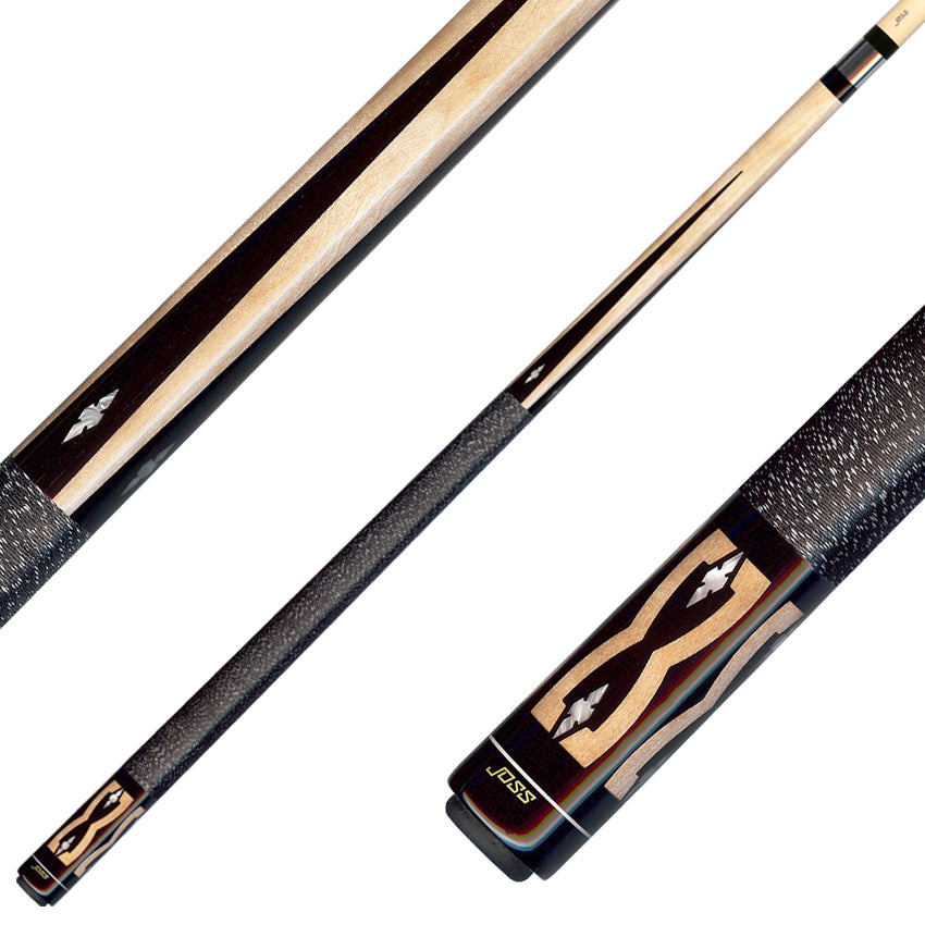 Joss Curly Maple with Black Points and Pearl Inlays Pool Cue - JC20-34