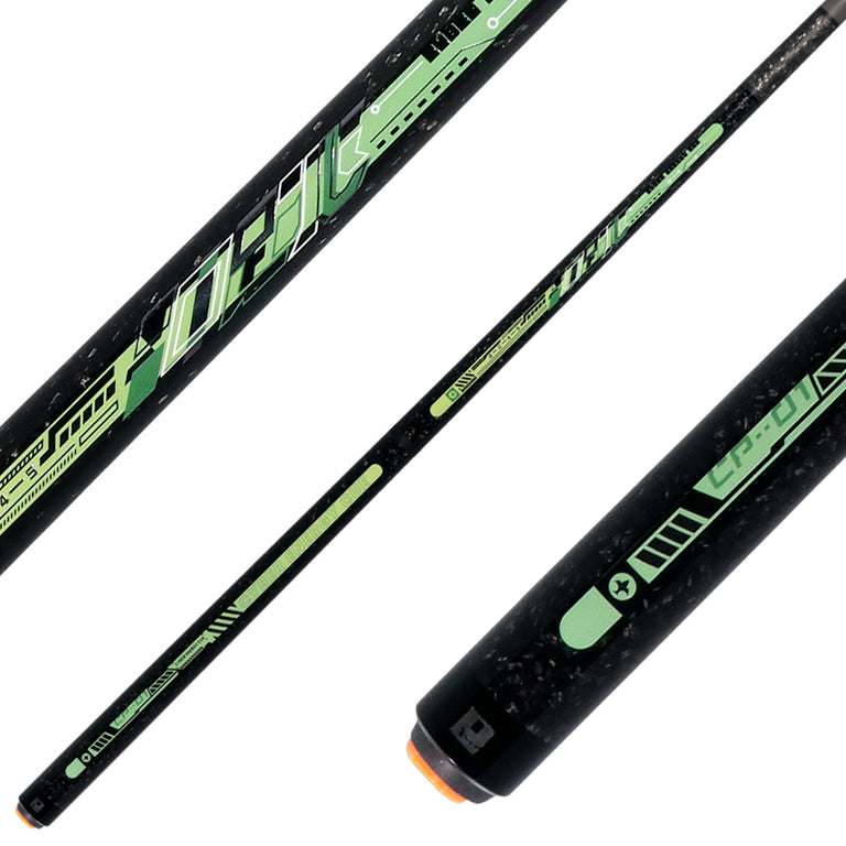 Little Monster Cyber Energy Environment Green No Wrap Break/Jump Cue with Carbon Fiber Shaft