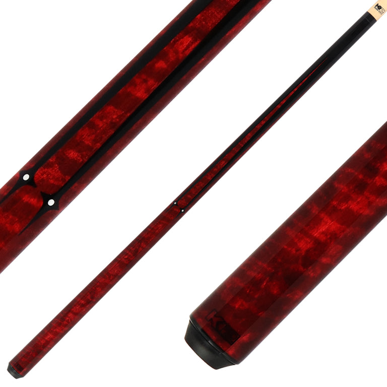 K2 KLSPRD Radial Pool Cue - Red Sneaky Pete with 11.75mm LD Shaft