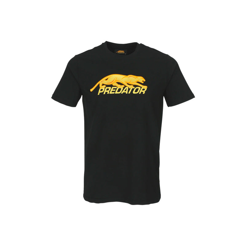 Predator Black with Yellow Embroidered Logo T-Shirt