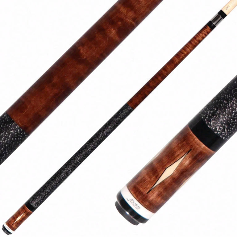 Joss Walnut-Stained Maple with Maple Diamond Inlays Pool Cue - JC20-123