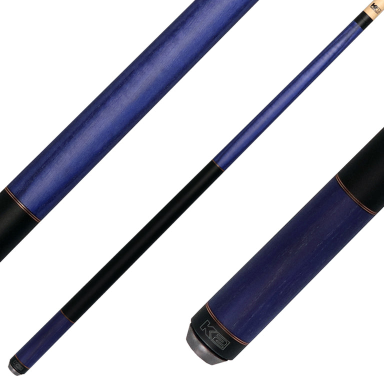 K2 Purple-Stained Ash No Wrap Pool Cue with 12.50mm K2 LD Shaft