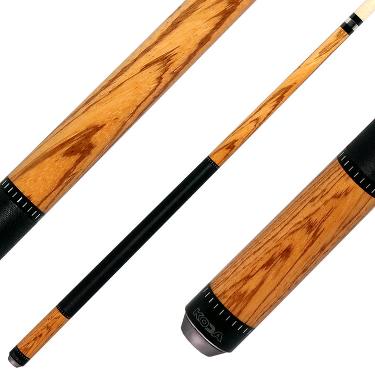 KODA KD38ZW Zebrawood Pool Cue with Linen Wrap