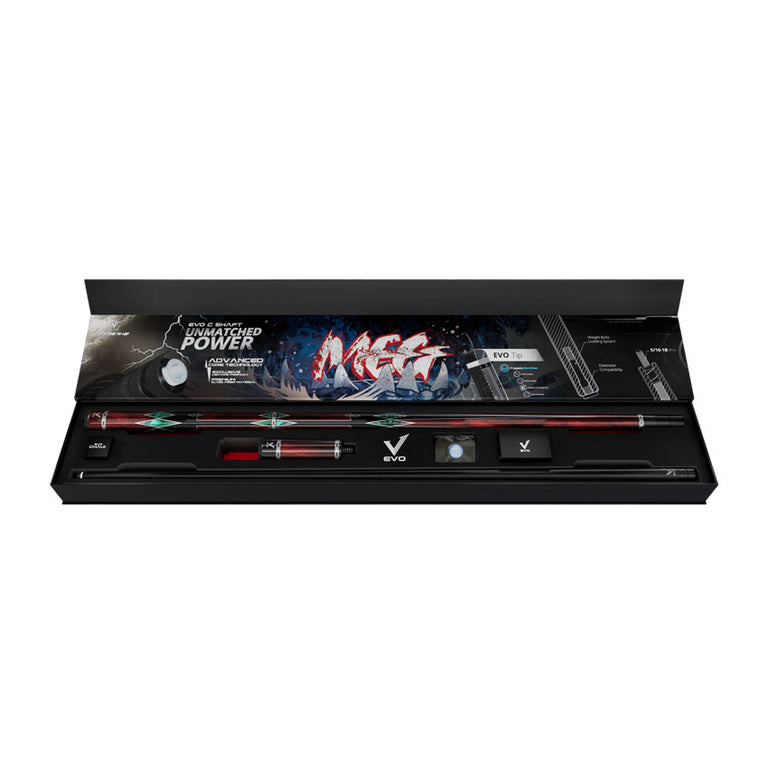EVO MEG Crimson Jaw No Wrap Pool Cue Maxbing Edition