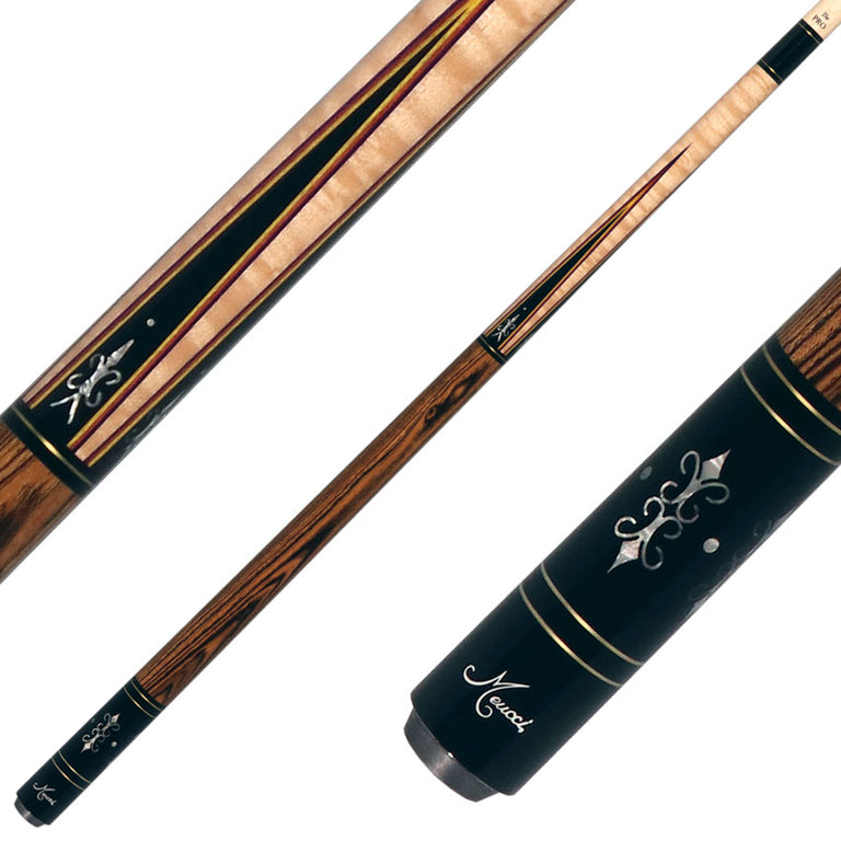 Meucci Natural Wood Series ANW3 Pool Cue - Birdseye Maple with Bocote