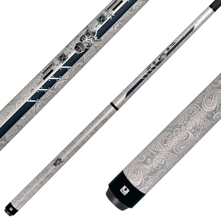 Little Monster Silver Egg Textured No Wrap Break/Jump Cue with Carbon Fiber Shaft