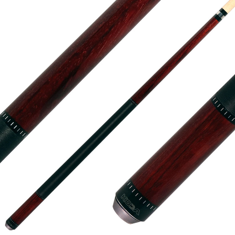 KODA KD38CO Cocobolo-Stained Zebrawood Pool Cue with Linen Wrap