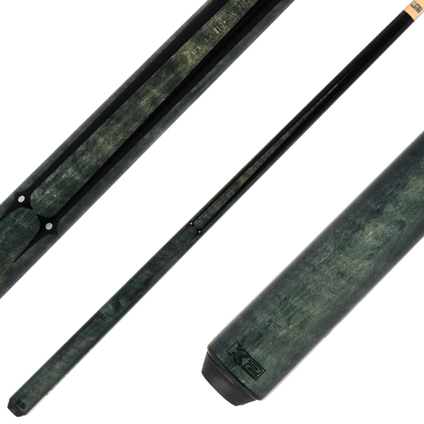 K2 KLSPGY Radial Pool Cue - Gray Sneaky Pete with 11.75mm LD Shaft