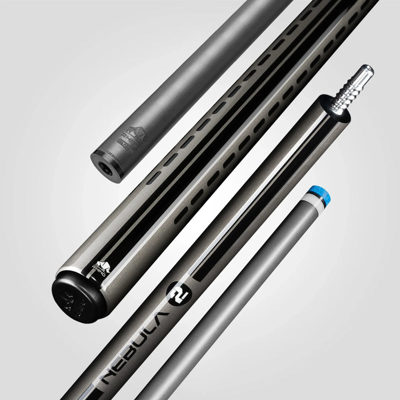 Rhino RCNEB2NWGY Nebula 2 No Wrap Pool Cue - Charcoal Gray