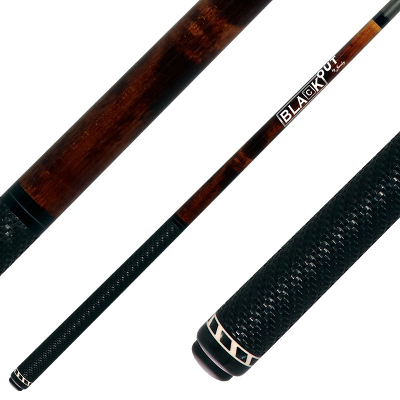 Jacoby BlaCkOut JACBKOUTSGBR Sport Wrap Carbon Fiber Break/Jump Cue - Brown