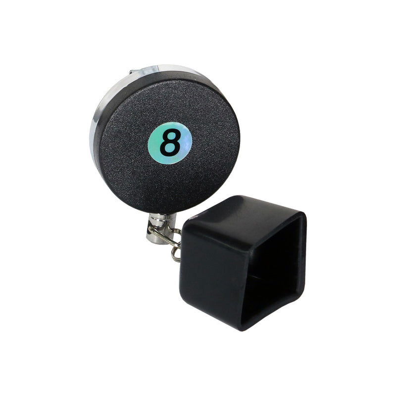 Poolgods Retractable Square Chalk Holder - 8 Ball