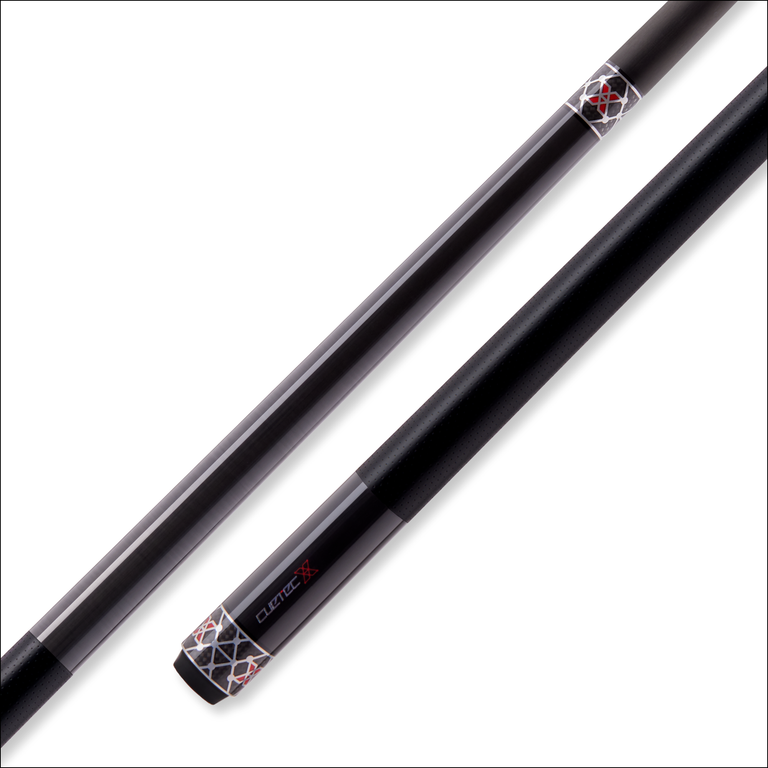 Cuetec 95-120U Cynergy X Raw Black Pool Cue with Black Poly Wrap