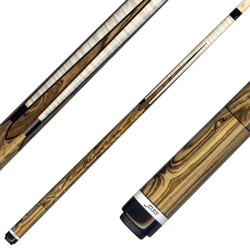 Joss Maple with Bocote Points and Wrap Handle Pool Cue - JC20-150B