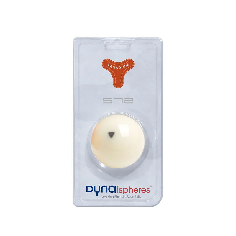 Dynaspheres Vandium 572 Cue Ball - 2 Black Triangles