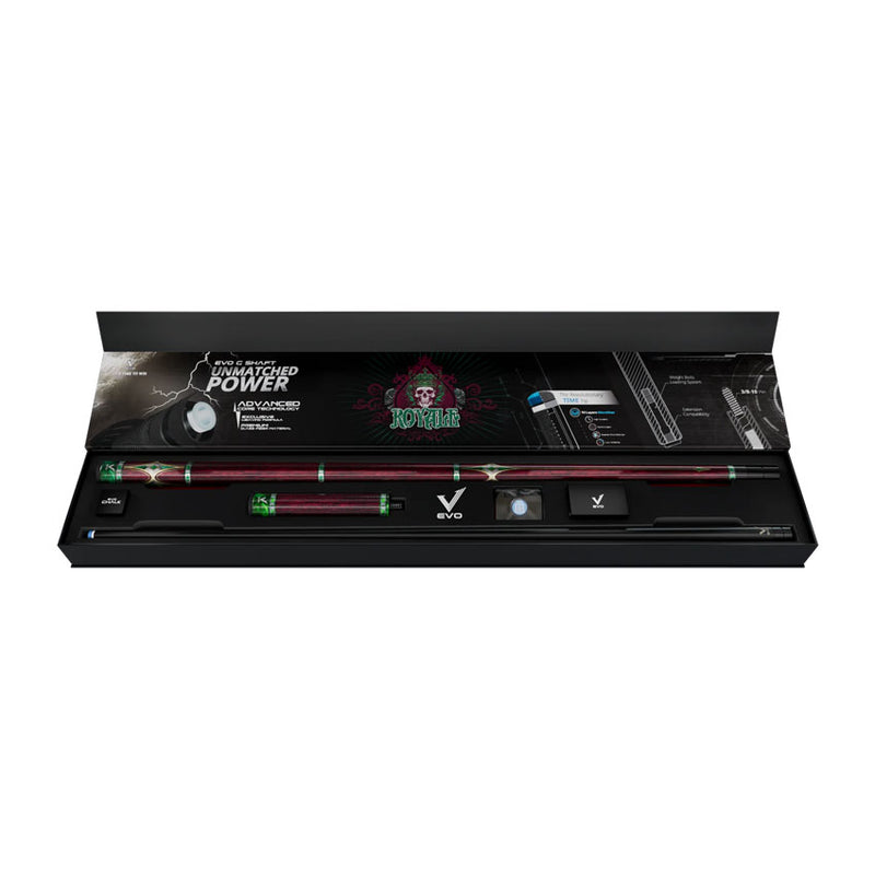 EVO Royale Garnet Crest No Wrap Pool Cue Maxbing Edition