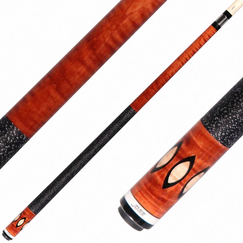 Joss Nutmeg-Stained Maple with Black and Maple Inlays Pool Cue - JC25944