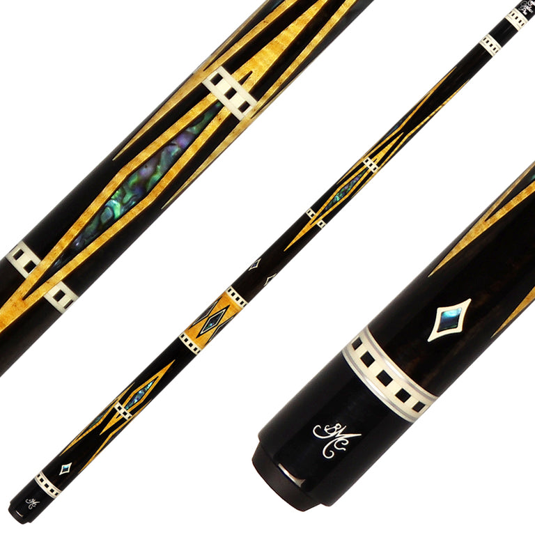 Meucci Designer Series BMCDEBONYC Limited Cue - BMC Diamond Ebony with Carbon Shaft