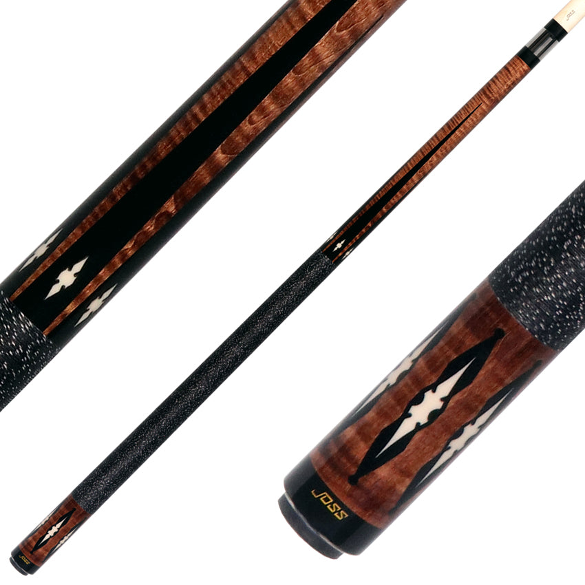 Joss Walnut-Stained Maple with Black Points Pool Cue - JC20-17